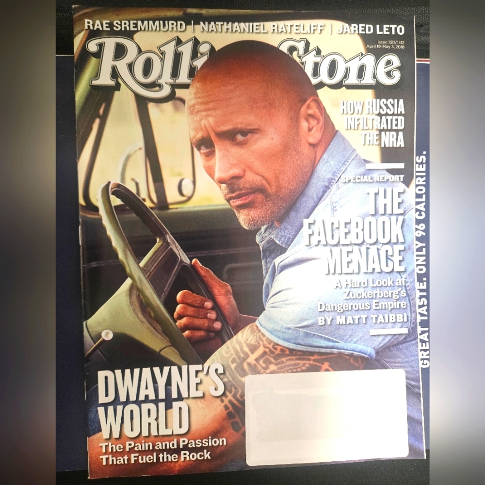 Rolling Stone Magazine April 2019 Cover with Dwayne Johnson